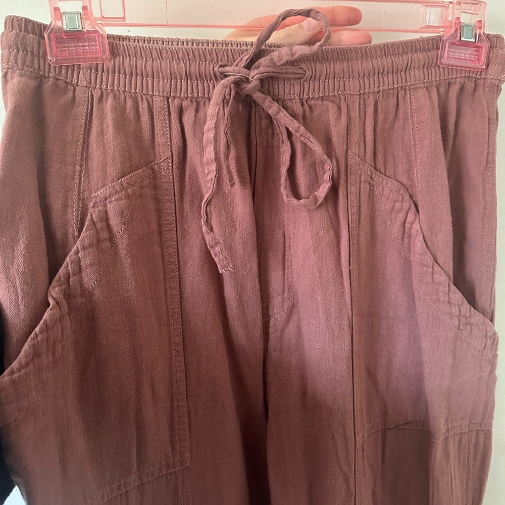 Free People Feelin’ Good Linen Blend Utility Pants
